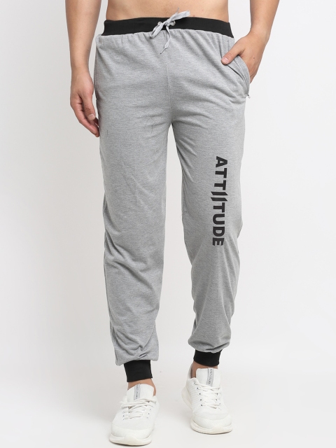

VIMAL JONNEY Men Grey Melange Solid Joggers