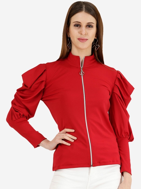 

Darzi Red Fitted Top