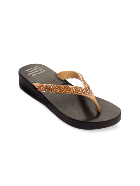 

TRENDS & TRADES Women Beige Embellished Wedges