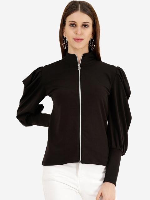 

Darzi Black Monochrome Fitted Top