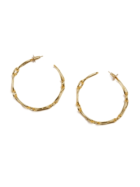 

NAMASYA Gold-Plated Contemporary Half Hoop Earrings