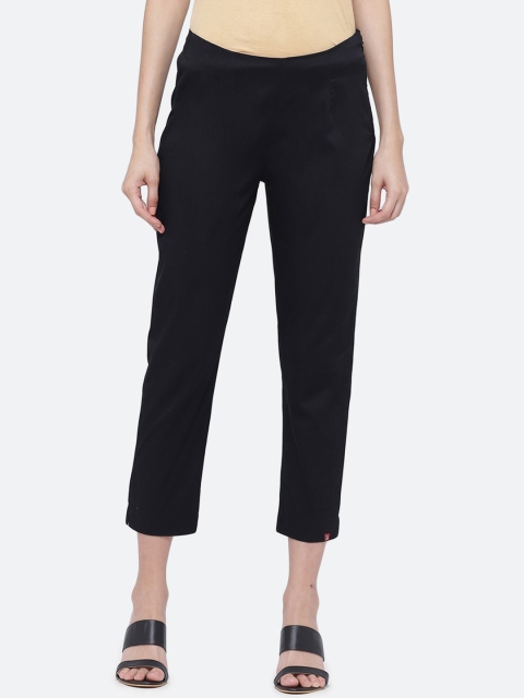 

Biba Women Black Regular Fit Solid Trousers