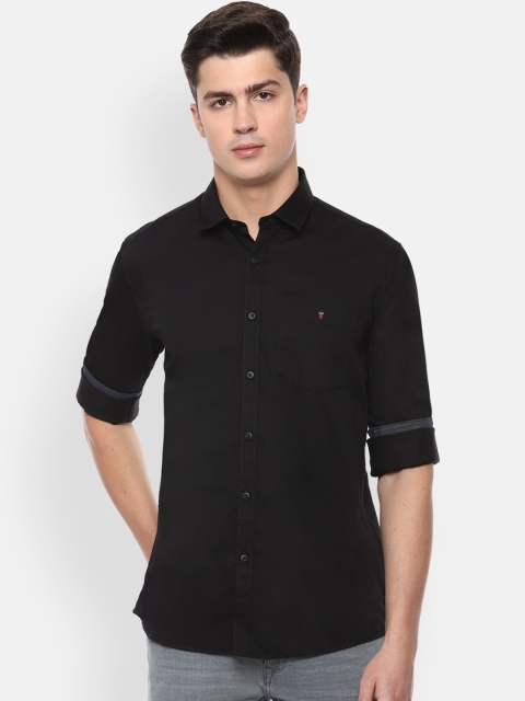 

Louis Philippe Jeans Men Black Slim Fit Solid Casual Shirt