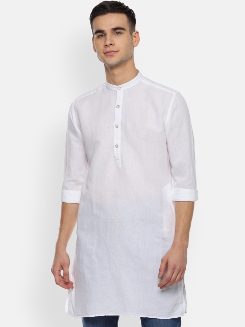 

V Dot Men White Regular Fit Solid Casual Shirt