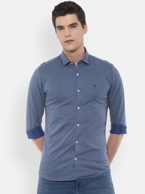 

Louis Philippe Sport Men Blue Slim Fit Checked Pure Cotton Casual Shirt