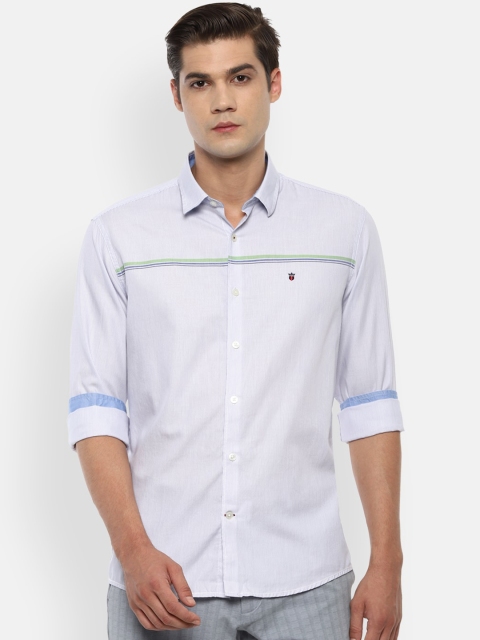 

Louis Philippe Sport Men Blue Slim Fit Striped Cotton Casual Shirt