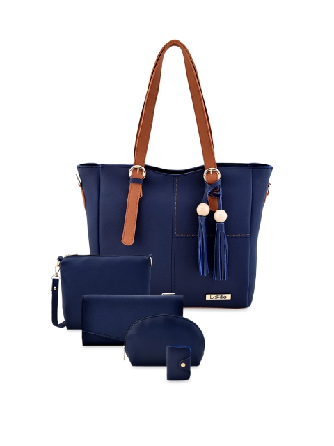 

LaFille Blue Solid Shoulder Bag with Pouch