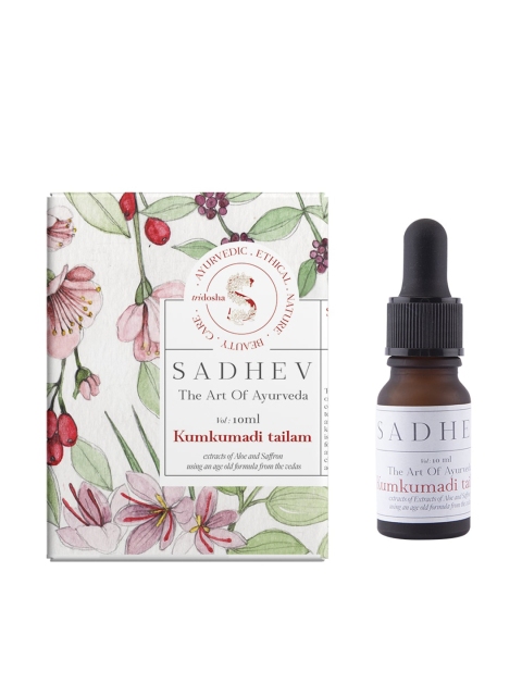

SADHEV Saffron & Aloe Vera Pure Kumkumadi Tailam 10ml, Brown