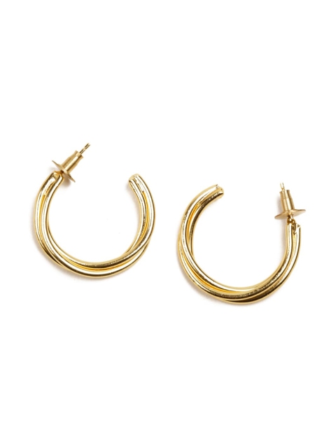 

NAMASYA Gold-Plated Contemporary Half Hoop Earrings