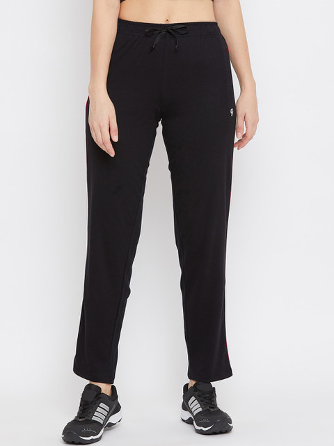 

C9 Airwear Women Black Solid Cotton Track Pants