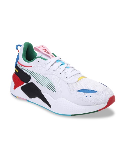 

Puma Unisex White & Red Colourblocked Sneakers