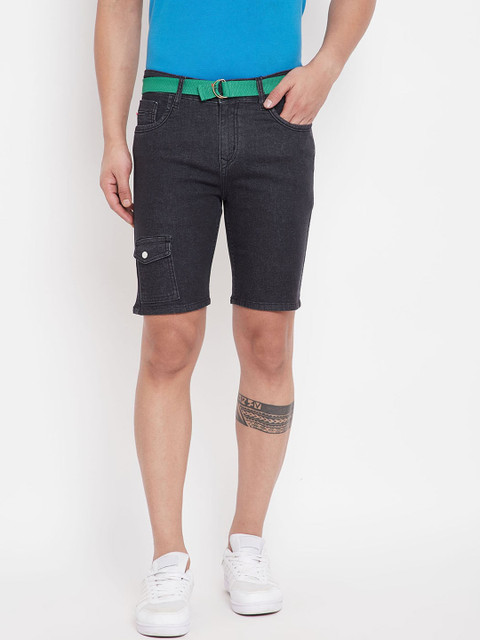 

Canary London Men Blue Solid Regular Fit Denim Shorts