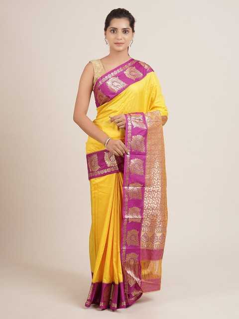 

Pothys Yellow Woven Design Saree