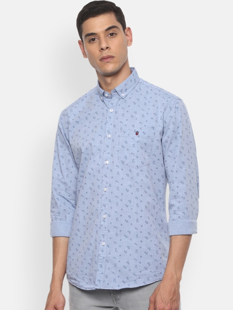 

Louis Philippe Jeans Men Blue Slim Fit Printed Casual Shirt