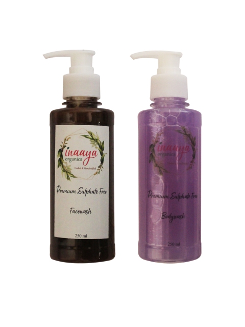 

Inaaya Organics Set of Earthy Green Organic Face Wash & Charcoal Body Wash, Multi