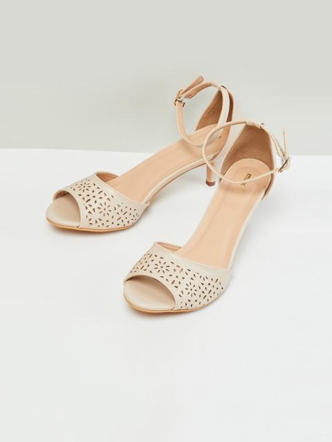 

max Women Beige Solid Peep Toes