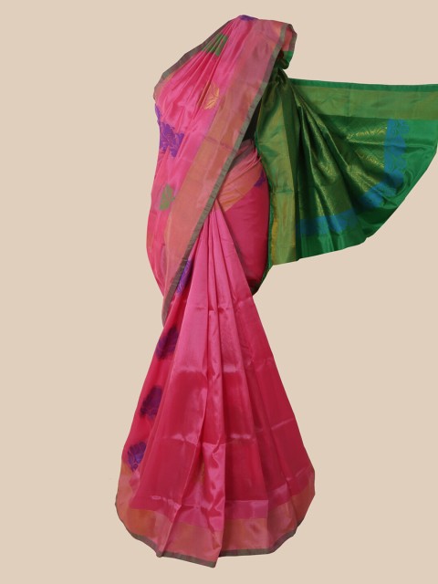

Pothys Pink Pure Silk Saree