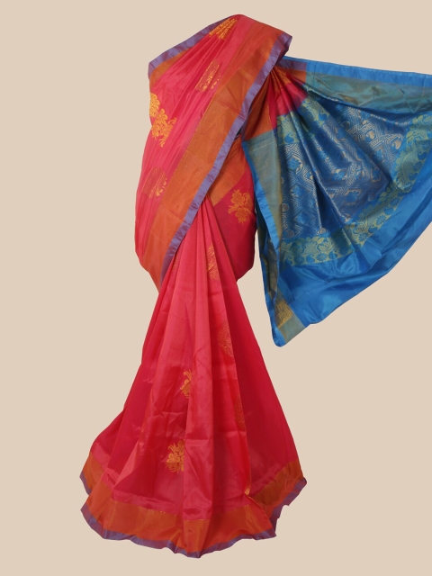 

Pothys Pink Ethnic Motifs Pure Silk Saree