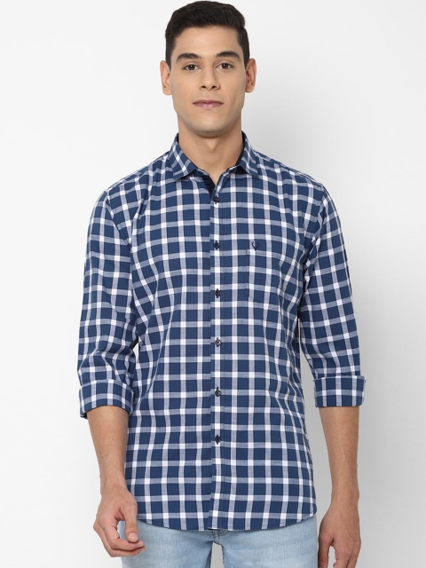 

Allen Solly Men Blue Slim Fit Checked Casual Shirt