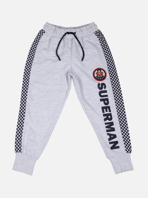 

Kids Ville Boys Grey & Black Superman Featured Straight-Fit Joggers