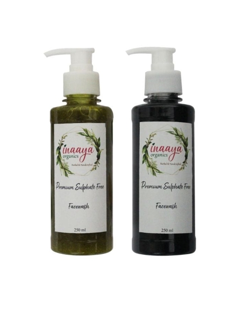 

Inaaya Organics Black Beauty & Blush Brown Organic Face Washes 500ml, Multi