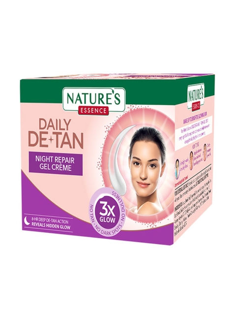 

Natures Essence Daily De-Tan Night Repair Gel Creme 50gm, White