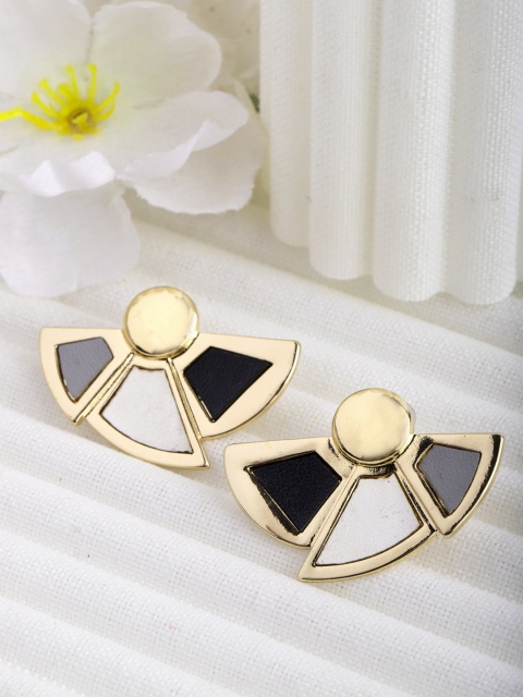 

CRZ Black Gold-Plated Contemporary Studs