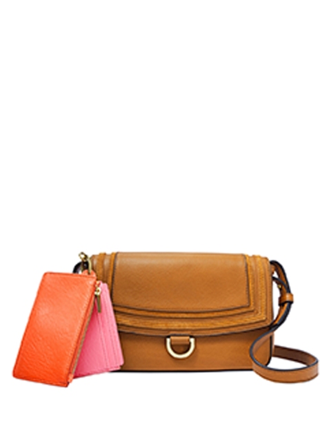 

Fossil Brown Textured Sling Bag