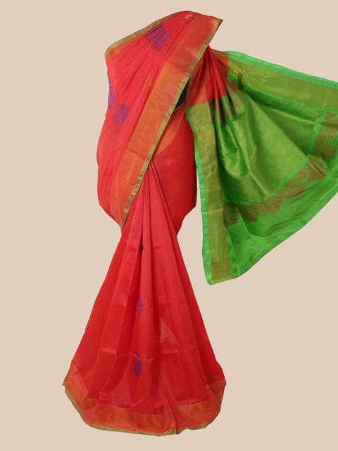 

Pothys Coral Ethnic Motifs Pure Silk Saree