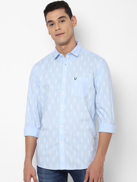 

Allen Solly Men Blue Slim Fit Printed Casual Shirt