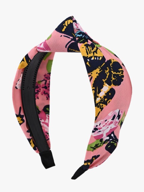 

BuckleUp Women Pink & Navy Blue Lace Hairband