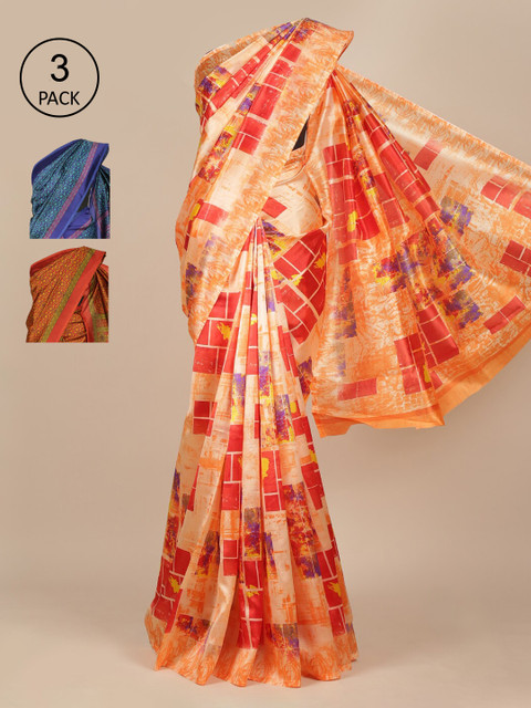 

Pothys Multi Woven Design Pack of 3 Zari Jute Silk Saree