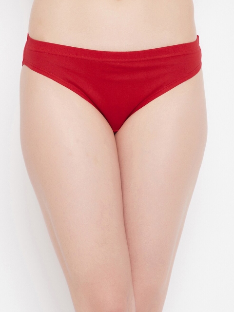 

Clovia Women Red Solid Bikini Briefs PN2940P04