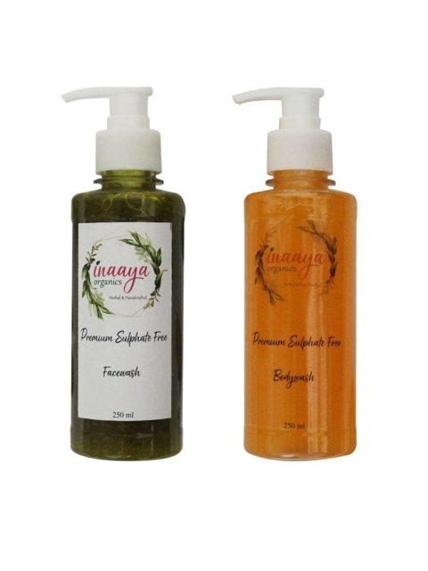 

Inaaya Organics Blush Brown Organic Face Wash & Coffee Scrub Body Wash 500ml, Multi