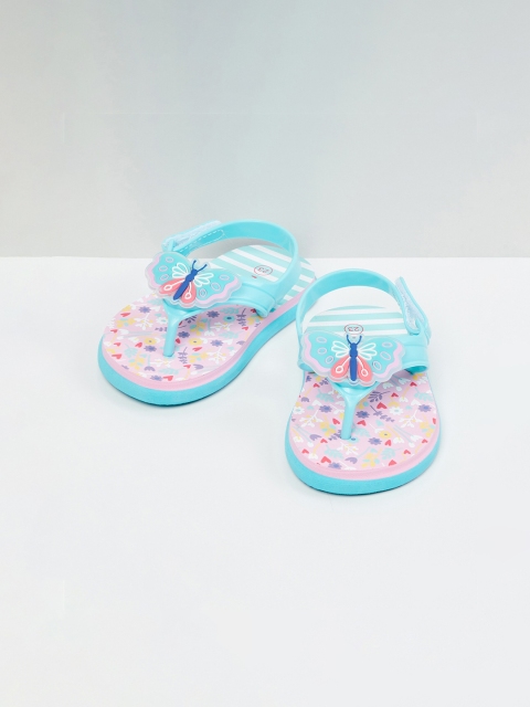 

max Girls Blue & Pink Printed Slip-On