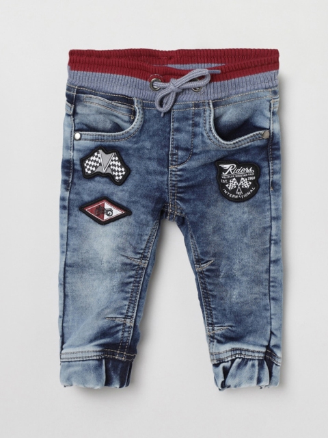 

max Boys Blue Heavy Fade Stretchable Jeans