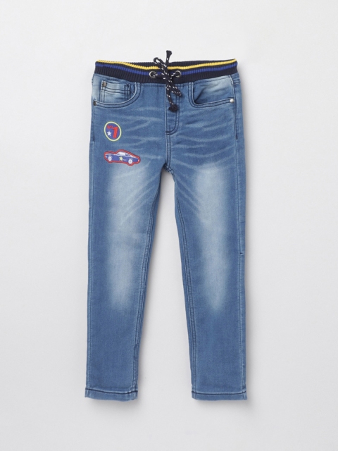 

max Boys Blue Heavy Fade Stretchable Jeans