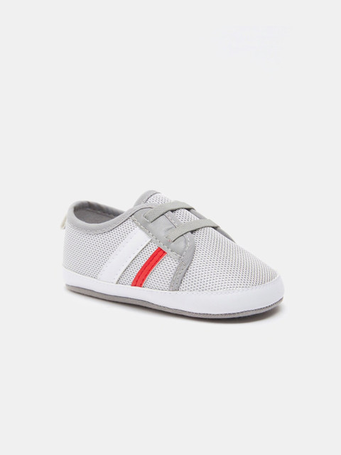 

shoexpress Grey Textured Slip-On Booties with Panel Detail