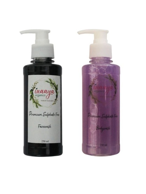 

Inaaya Organics Black Beauty Organic Face Wash & Charcoal Body Wash 500ml, Multi