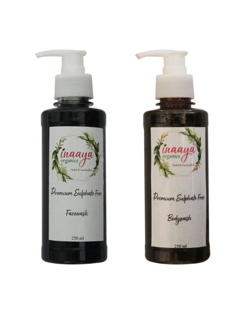 

Inaaya Organics Black Beauty Organic Face Wash & Kaolin Krush Body Wash 500ml, Multi