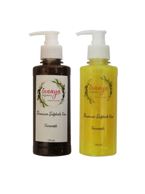 

Inaaya Organics Pack Of 2 Unisex Organic Face Wash 500 ml, Multi