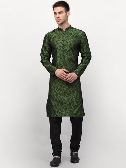 

Jompers Men Green Kurta with Pyjamas