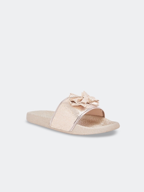 

shoexpress Girls Gold Embellished Mules with Bows Flats
