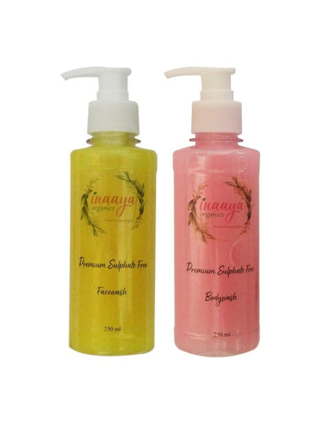 

Inaaya Organics Yellow Meadow Organic Face Wash & Lavender Body Wash 500ml, Multi