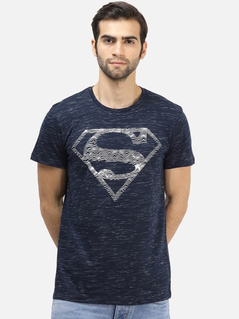 

Free Authority Men Navy Blue Superman Printed T-shirt