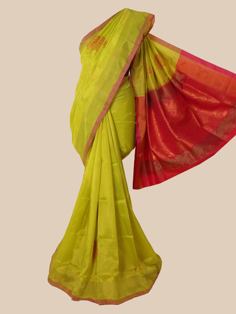 

Pothys Green Woven Design Pure Silk Saree