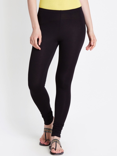 

RANGMANCH BY PANTALOONS Women Black Solid Slim Fit Churidar