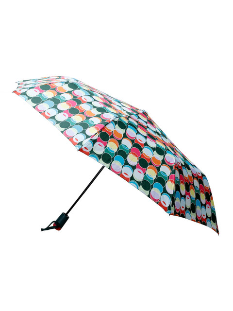 

LOOM LEGACY Green & Pink Colourblocked 3-Fold Button Open Umbrella