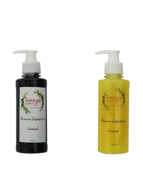 

Inaaya Organics Pack Of 2 Unisex Organic Face Wash 500 ml, Yellow