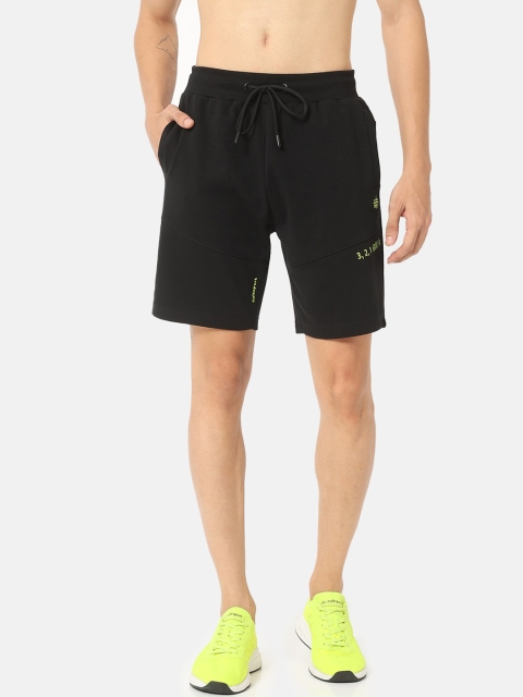 

Cultsport Men Black Mid-Rise Sports Shorts